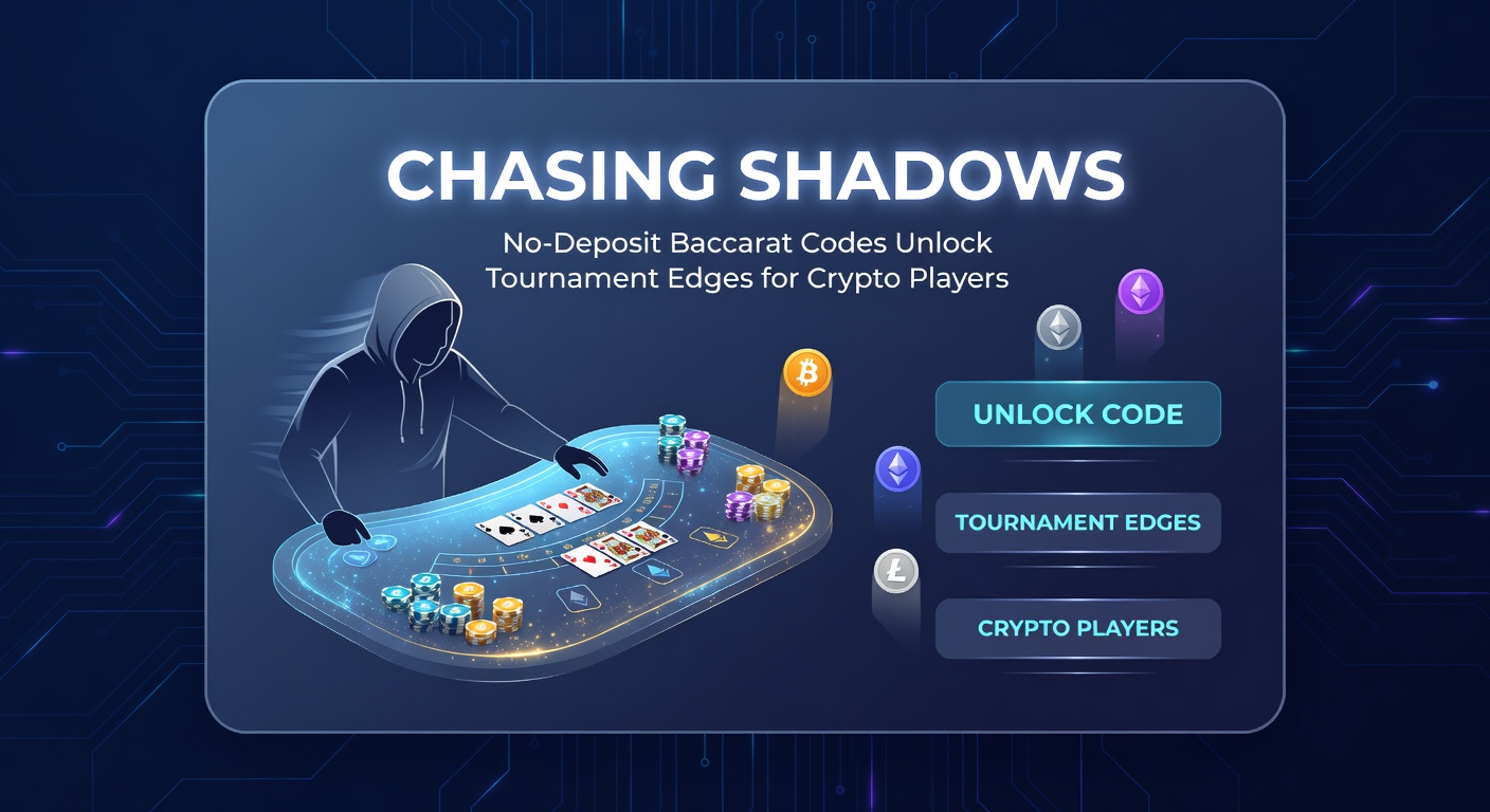 Dynamic baccarat tournament leaderboard displaying crypto prize pools and no-deposit code entries, with shadowy player avatars competing in real-time