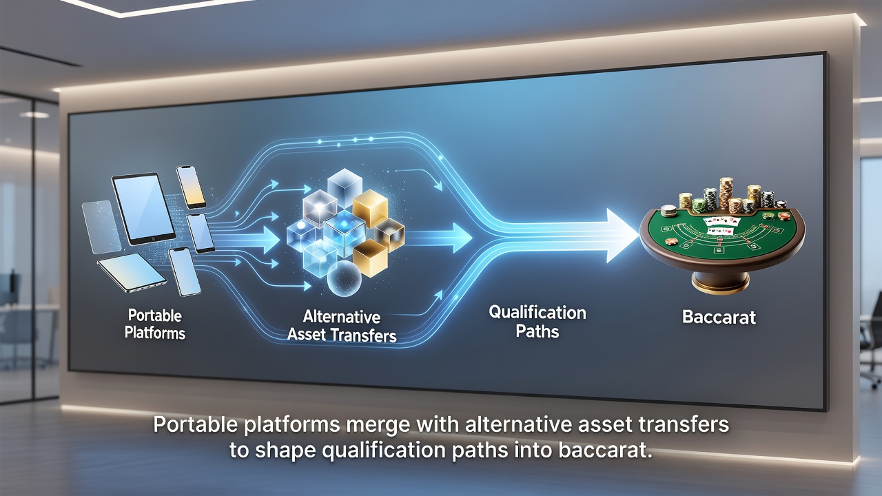 Cryptocurrency wallet interface linked to baccarat tournament bracket qualification screen