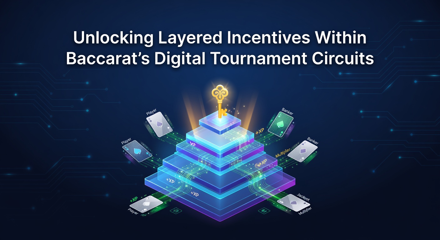 Digital baccarat tournament interface showing layered incentive structures and player progress tracking