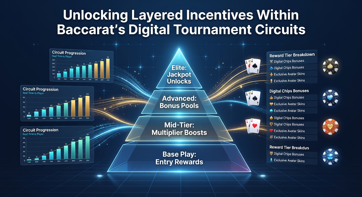 Baccarat tournament leaderboard displaying layered rewards and participant achievements